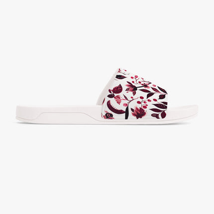 Burgundy Flower Unisex Sandals - Sola Shoe