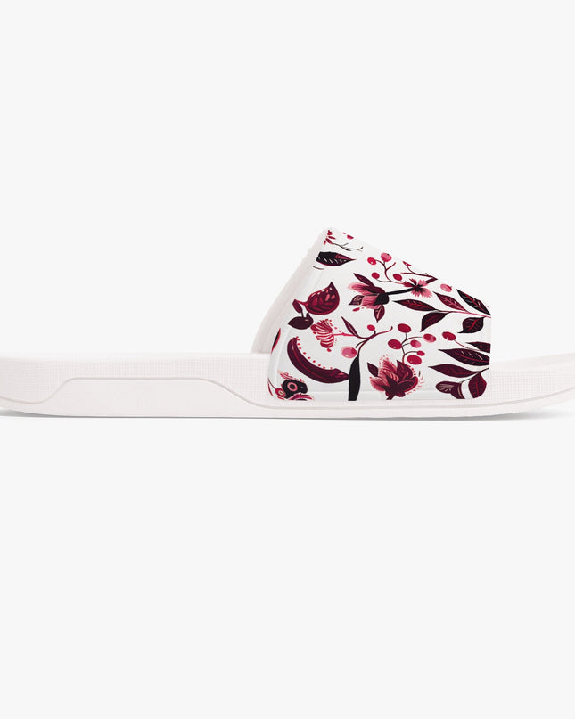 Burgundy Flower Unisex Sandals - Sola Shoe