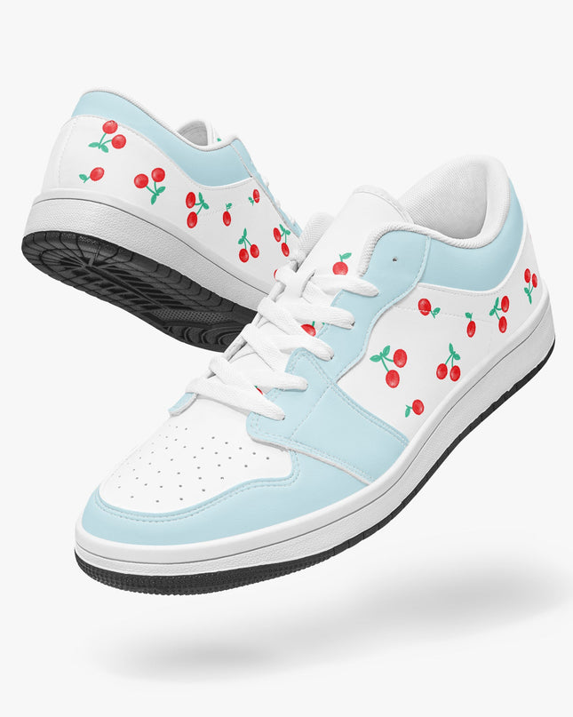 Cherry on top Low-Top Leather Sneakers - Sola Shoe