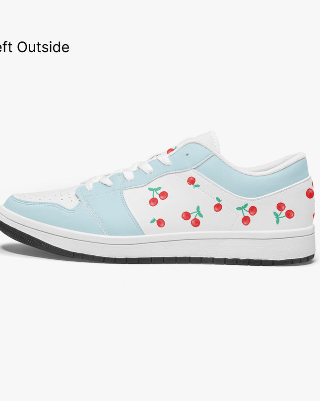 Cherry on top Low-Top Leather Sneakers - Sola Shoe