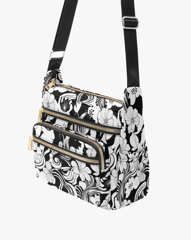 Dusk & Bloom Multi - pocket Crossbody Bag - Sola Shoe