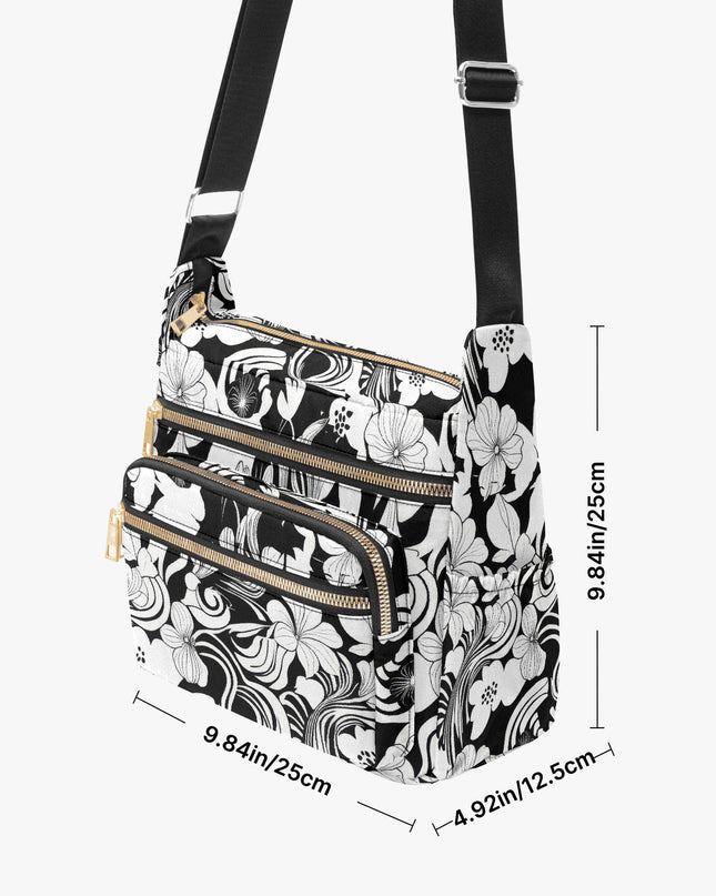 Dusk & Bloom Multi - pocket Crossbody Bag - Sola Shoe