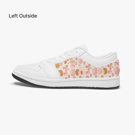 Gloob Low - Top Leather Sneakers - White/Black - Sola Shoe