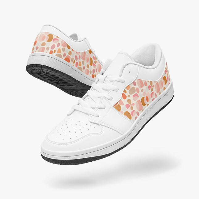 Gloob Low - Top Leather Sneakers - White/Black - Sola Shoe