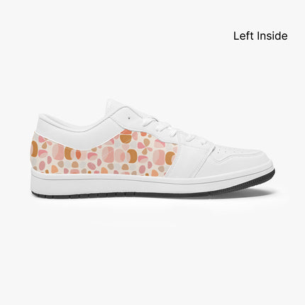 Gloob Low - Top Leather Sneakers - White/Black - Sola Shoe