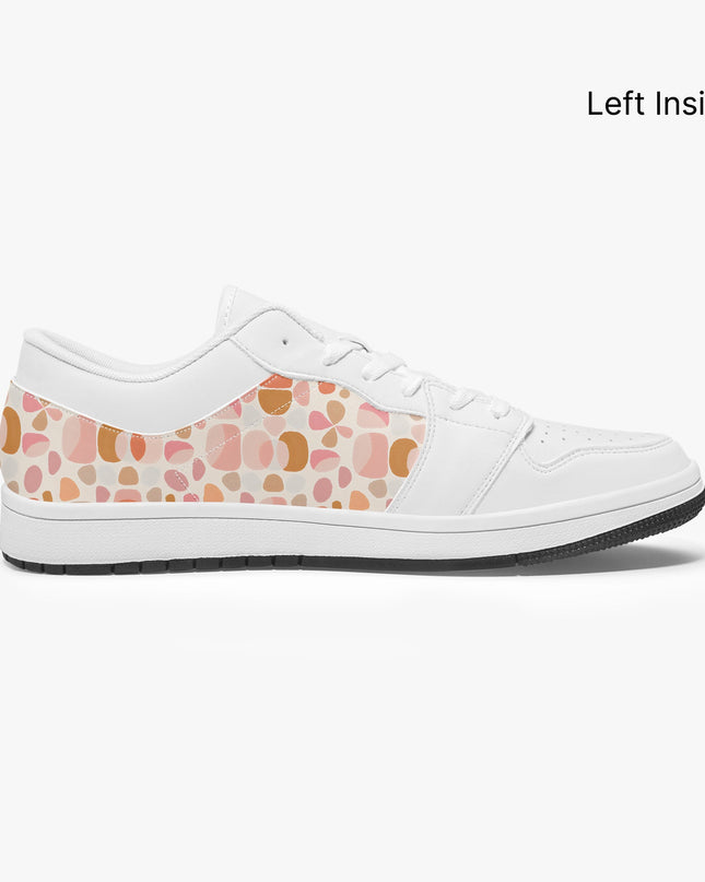 Gloob Low - Top Leather Sneakers - White/Black - Sola Shoe