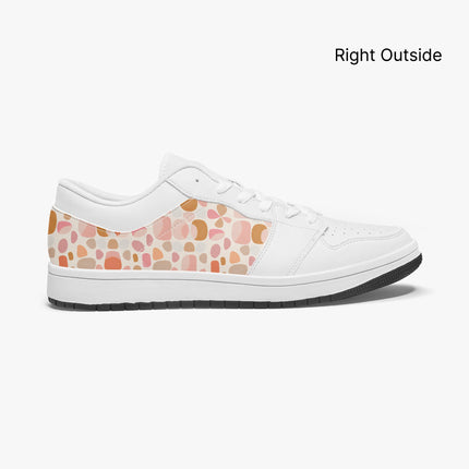 Gloob Low - Top Leather Sneakers - White/Black - Sola Shoe
