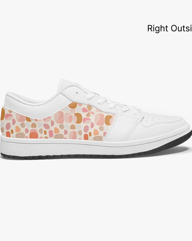 Gloob Low - Top Leather Sneakers - White/Black - Sola Shoe