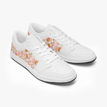 Gloob Low - Top Leather Sneakers - White/Black - Sola Shoe