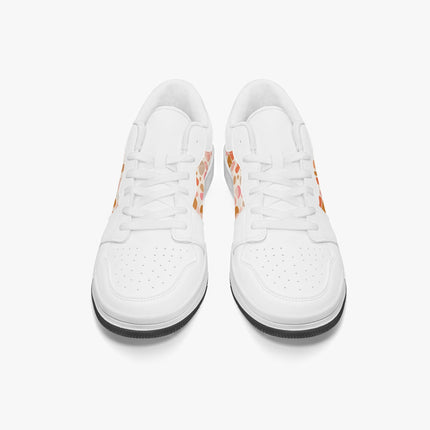 Gloob Low - Top Leather Sneakers - White/Black - Sola Shoe
