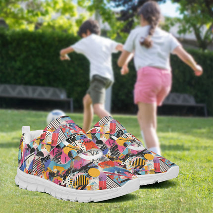 Graffiti Kids Lightweight Velcro Sneaker - Sola Shoe