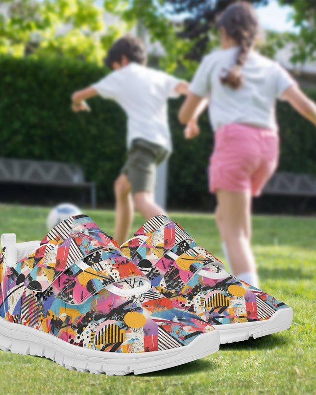 Graffiti Kids Lightweight Velcro Sneaker - Sola Shoe