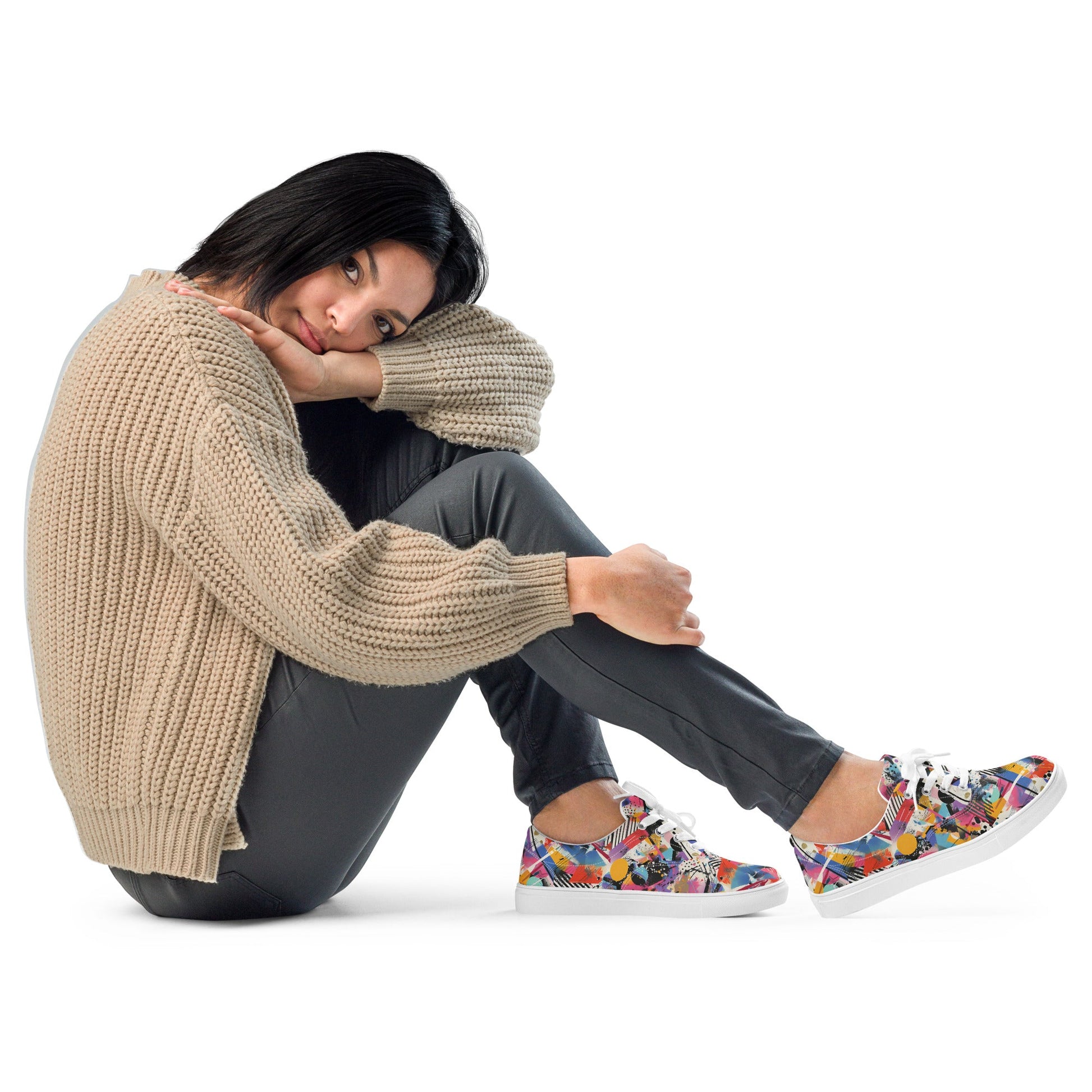 Graffiti lace - up shoes - Sola Shoe