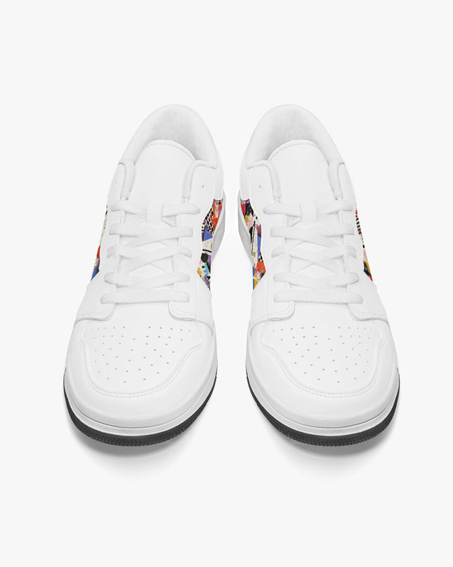 Graffiti Low - Top Leather Sneakers - Sola Shoe