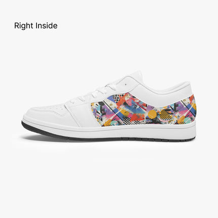 Graffiti Low - Top Leather Sneakers - Sola Shoe