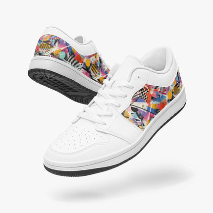 Graffiti Low - Top Leather Sneakers - Sola Shoe