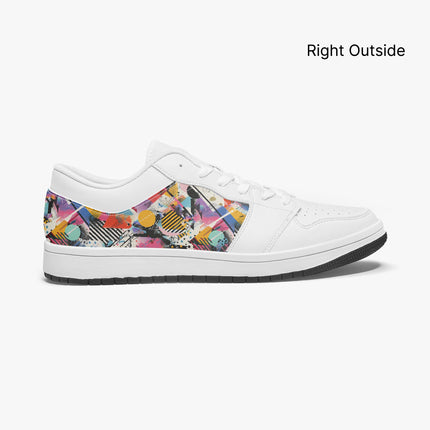 Graffiti Low - Top Leather Sneakers - Sola Shoe