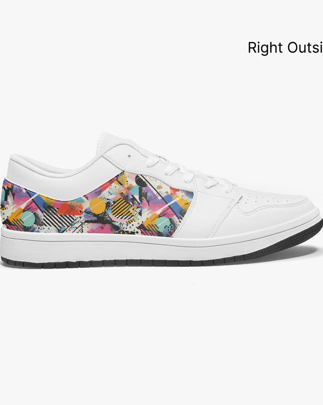 Graffiti Low - Top Leather Sneakers - Sola Shoe