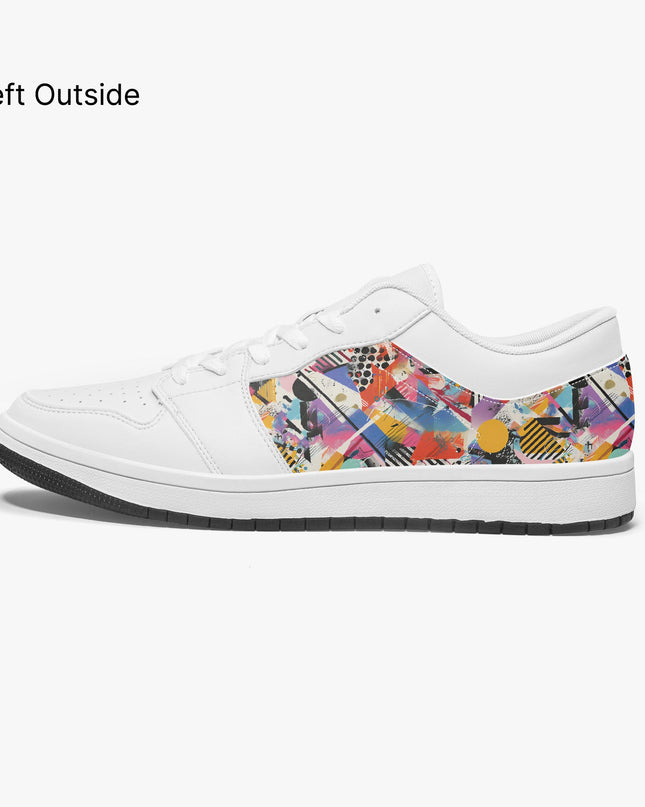 Graffiti Low - Top Leather Sneakers - Sola Shoe
