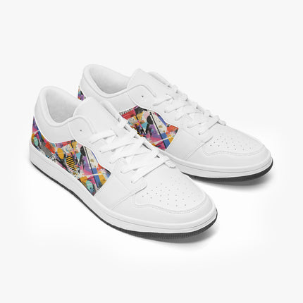 Graffiti Low - Top Leather Sneakers - Sola Shoe
