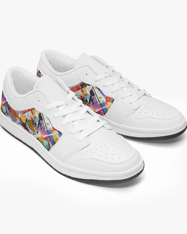 Graffiti Low - Top Leather Sneakers - Sola Shoe