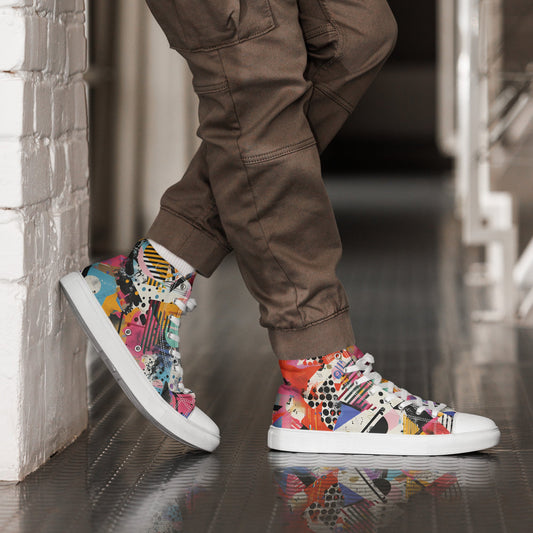 Graffiti Men’s high top shoes - Sola Shoe