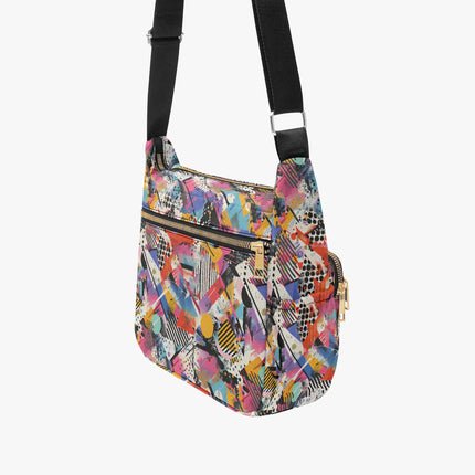 Graffiti Multi - pocket Crossbody Bag - Sola Shoe