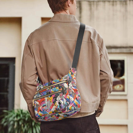 Graffiti Multi - pocket Crossbody Bag - Sola Shoe