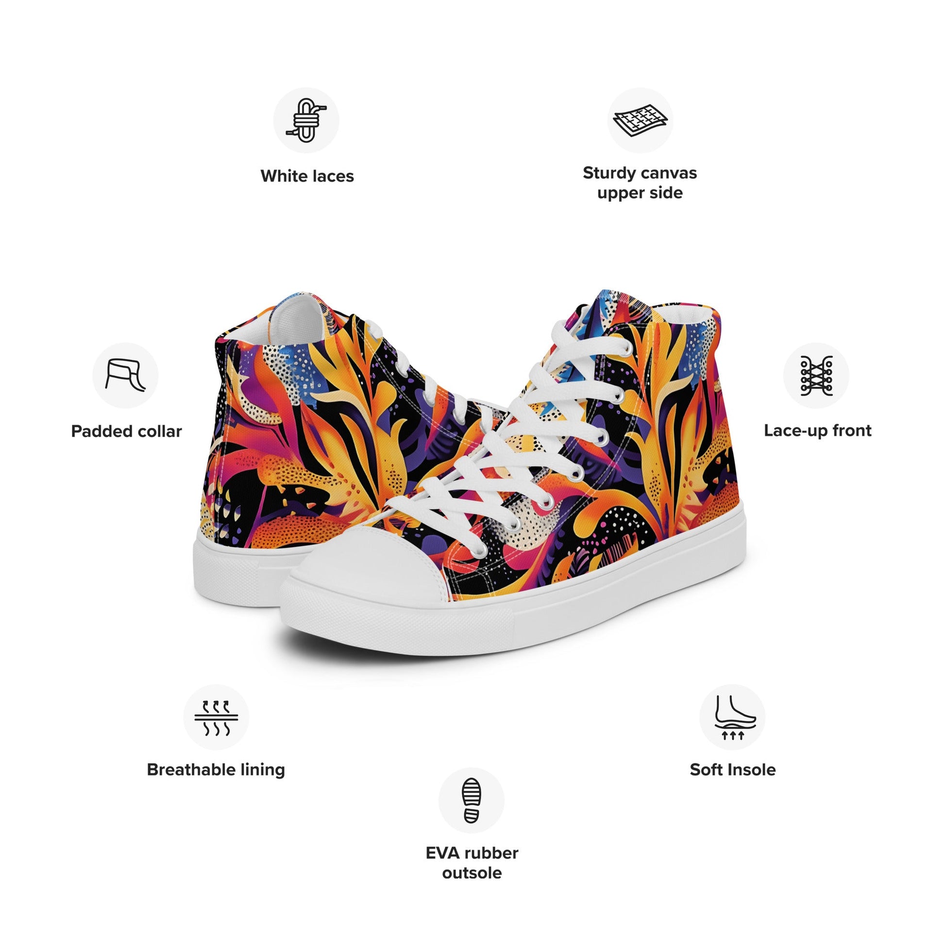 Neon Jungle high top shoes - Sola Shoe