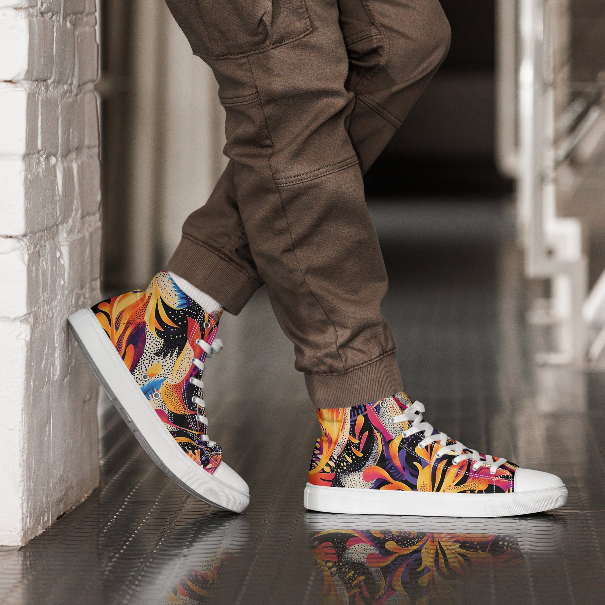 Neon Jungle Men’s high top shoes - Sola Shoe