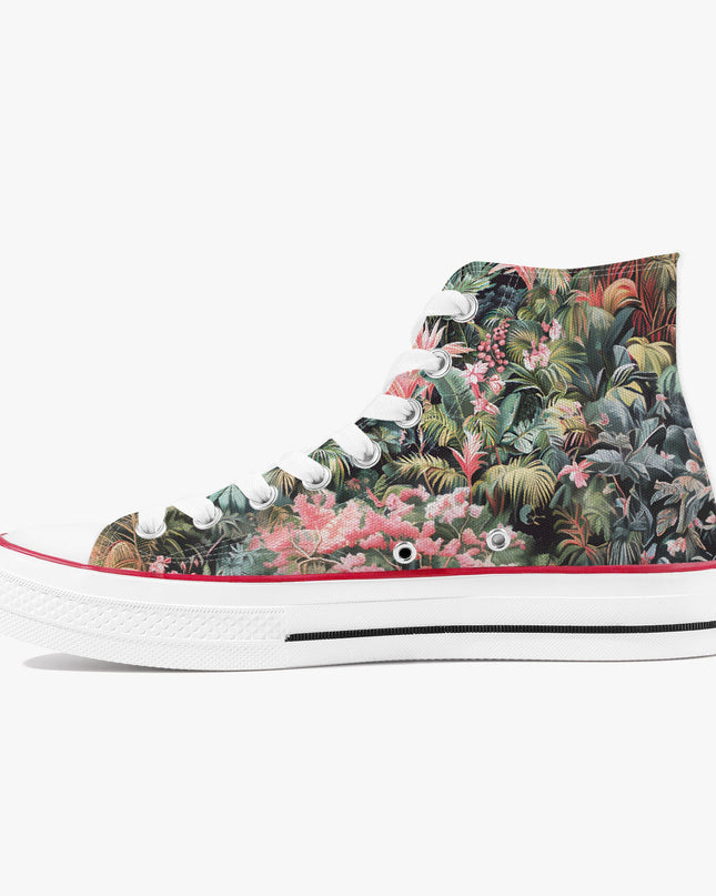 Pink Palm High - Top Shoes - Sola Shoe