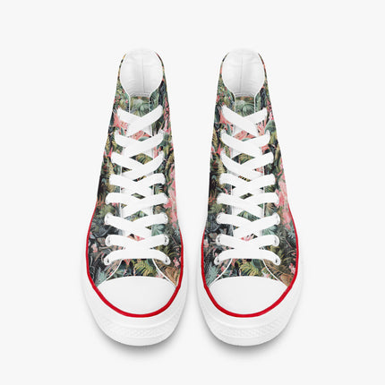 Pink Palm High - Top Shoes - Sola Shoe