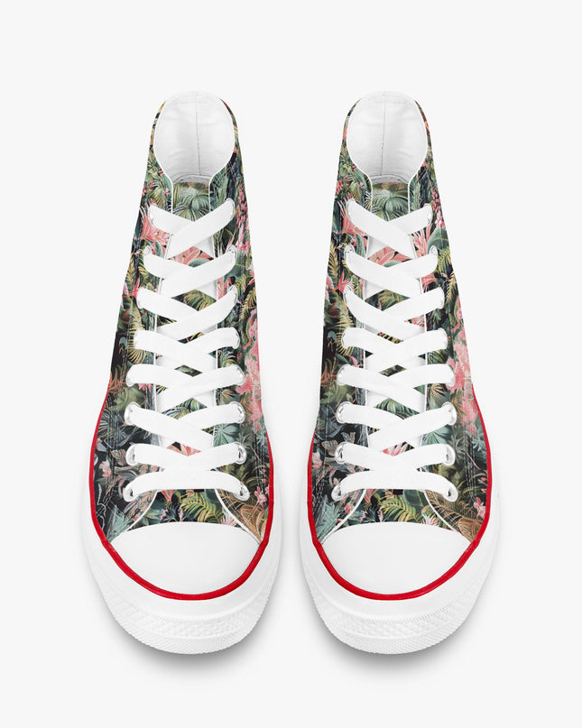 Pink Palm High - Top Shoes - Sola Shoe