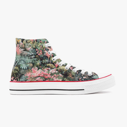 Pink Palm High - Top Shoes - Sola Shoe