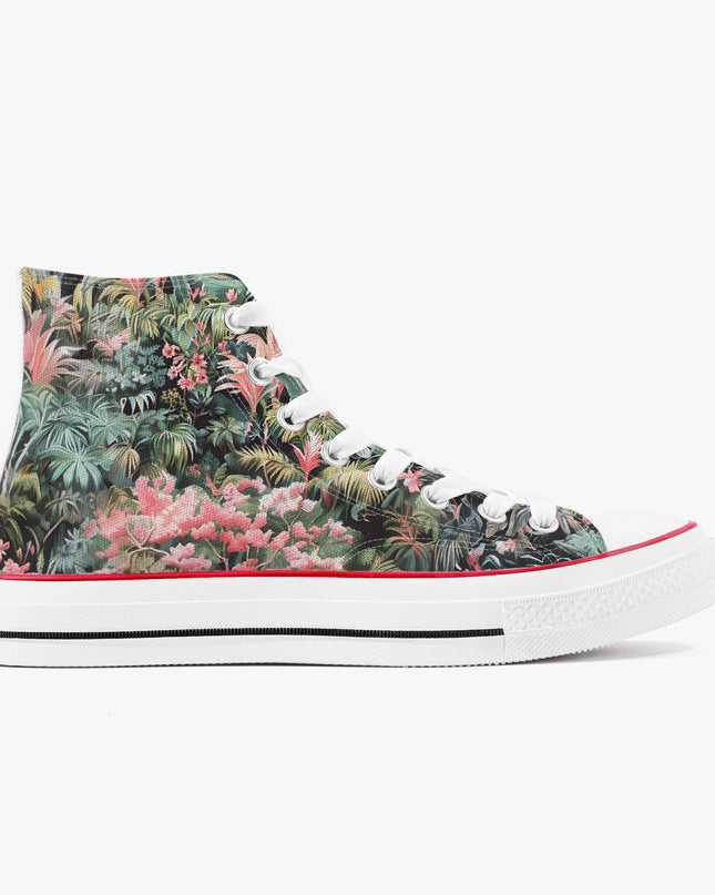 Pink Palm High - Top Shoes - Sola Shoe