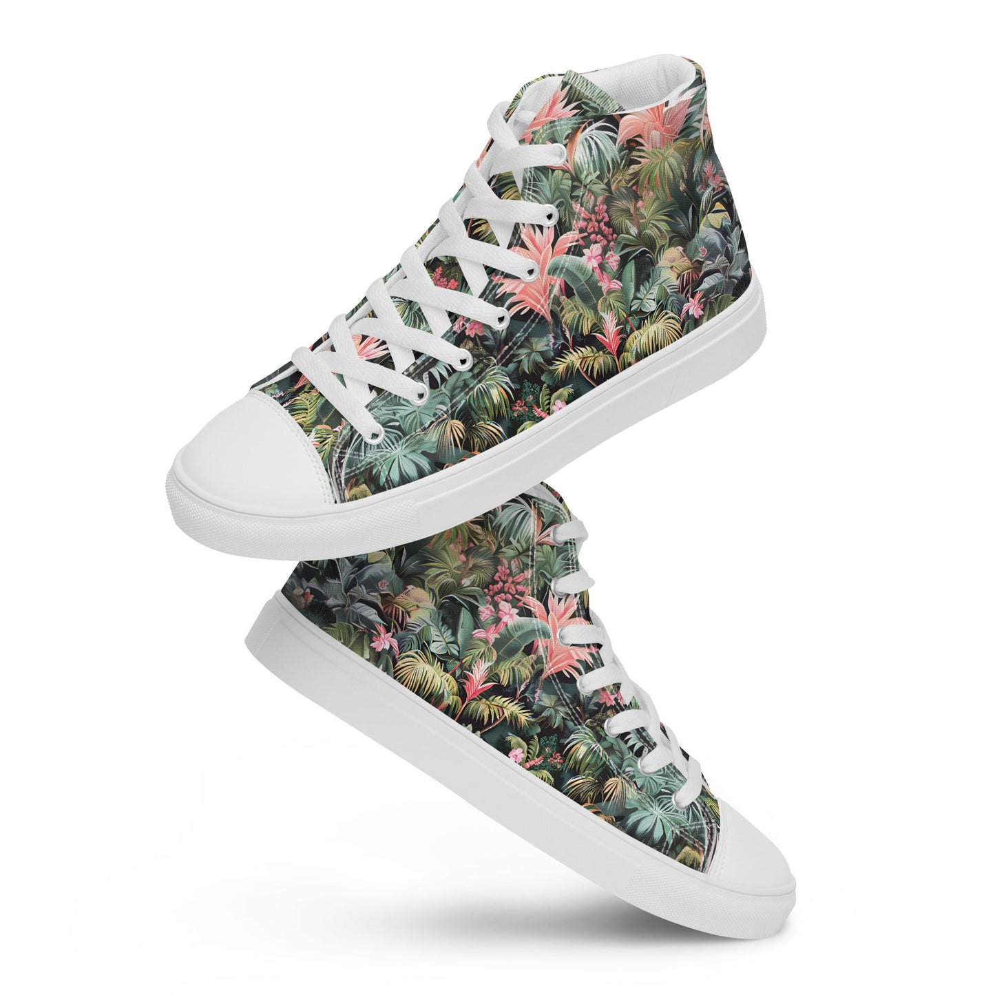 Pink Palm high top shoes - Sola Shoe