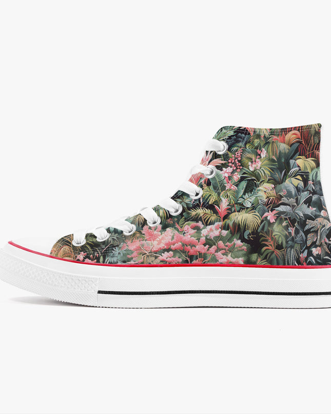 Pink Palm High - Top Shoes - Sola Shoe
