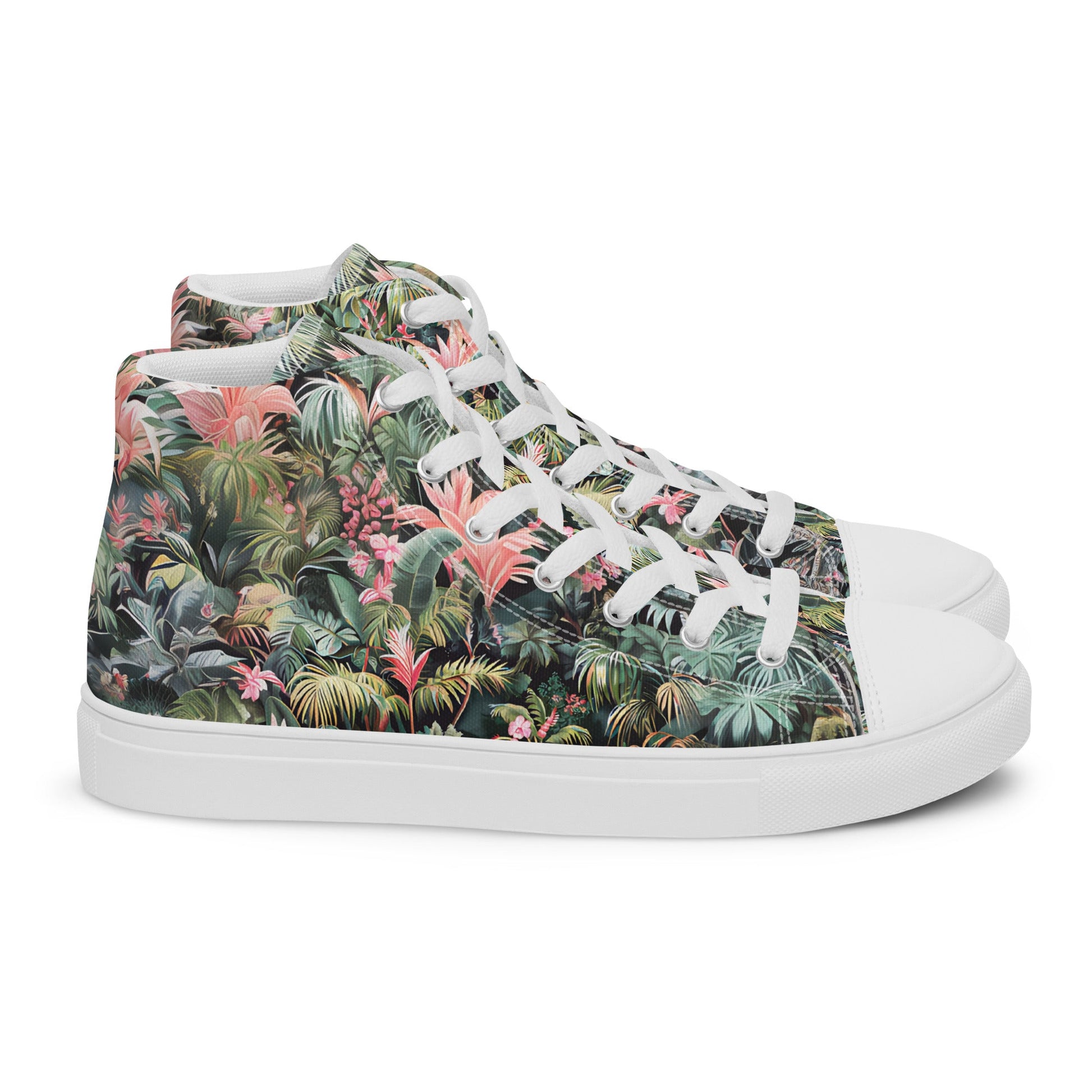 Pink Palm high top shoes - Sola Shoe