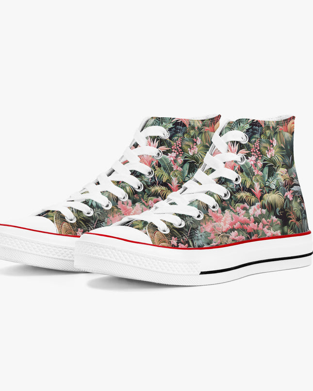Pink Palm High - Top Shoes - Sola Shoe