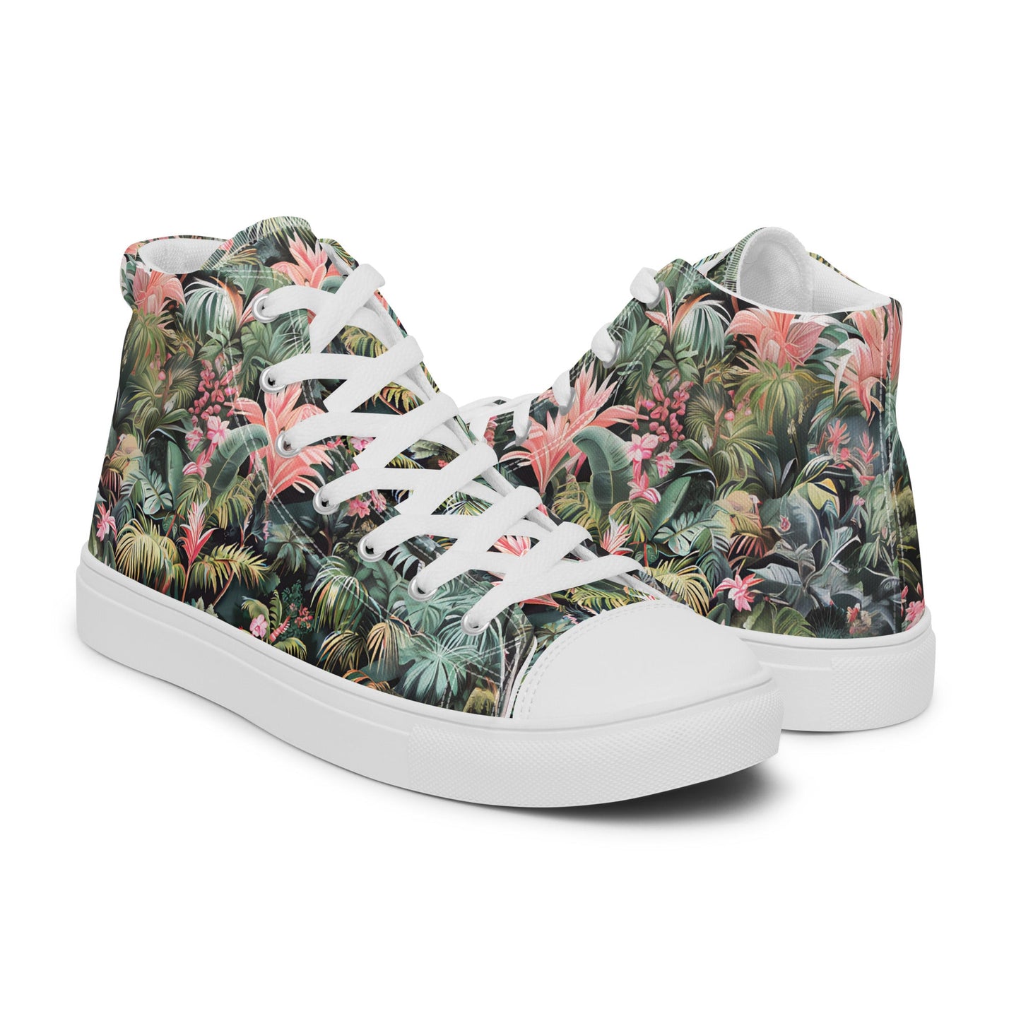 Pink Palm high top shoes - Sola Shoe