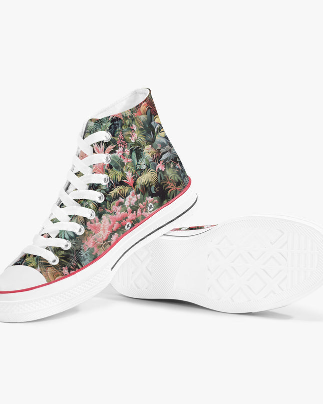 Pink Palm High - Top Shoes - Sola Shoe