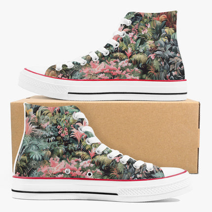 Pink Palm High - Top Shoes - Sola Shoe
