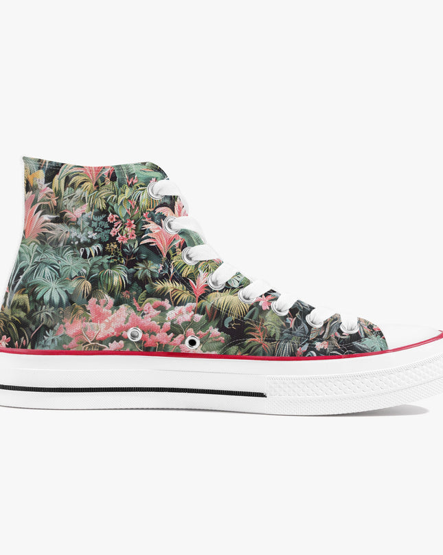 Pink Palm High - Top Shoes - Sola Shoe