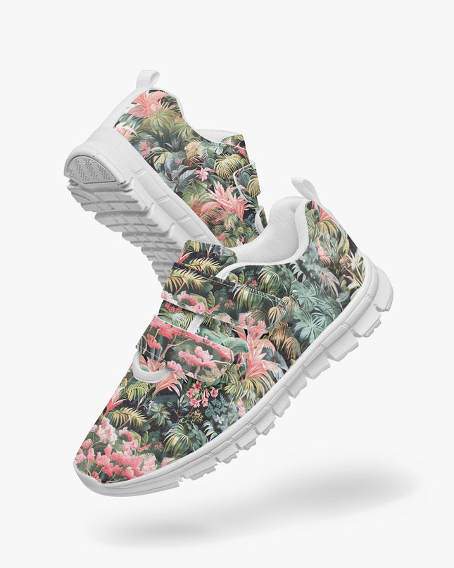 Pink Palm Kids Lightweight Velcro Sneaker - Sola Shoe