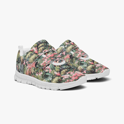 Pink Palm Kids Lightweight Velcro Sneaker - Sola Shoe