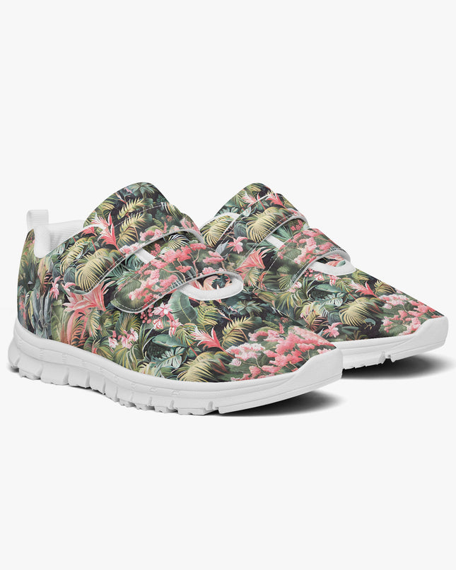 Pink Palm Kids Lightweight Velcro Sneaker - Sola Shoe