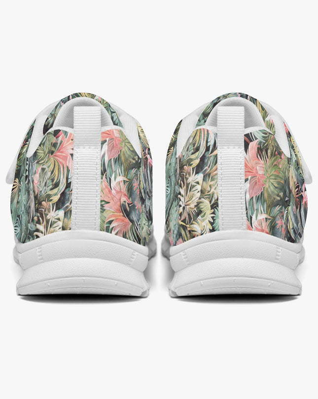 Pink Palm Kids Lightweight Velcro Sneaker - Sola Shoe