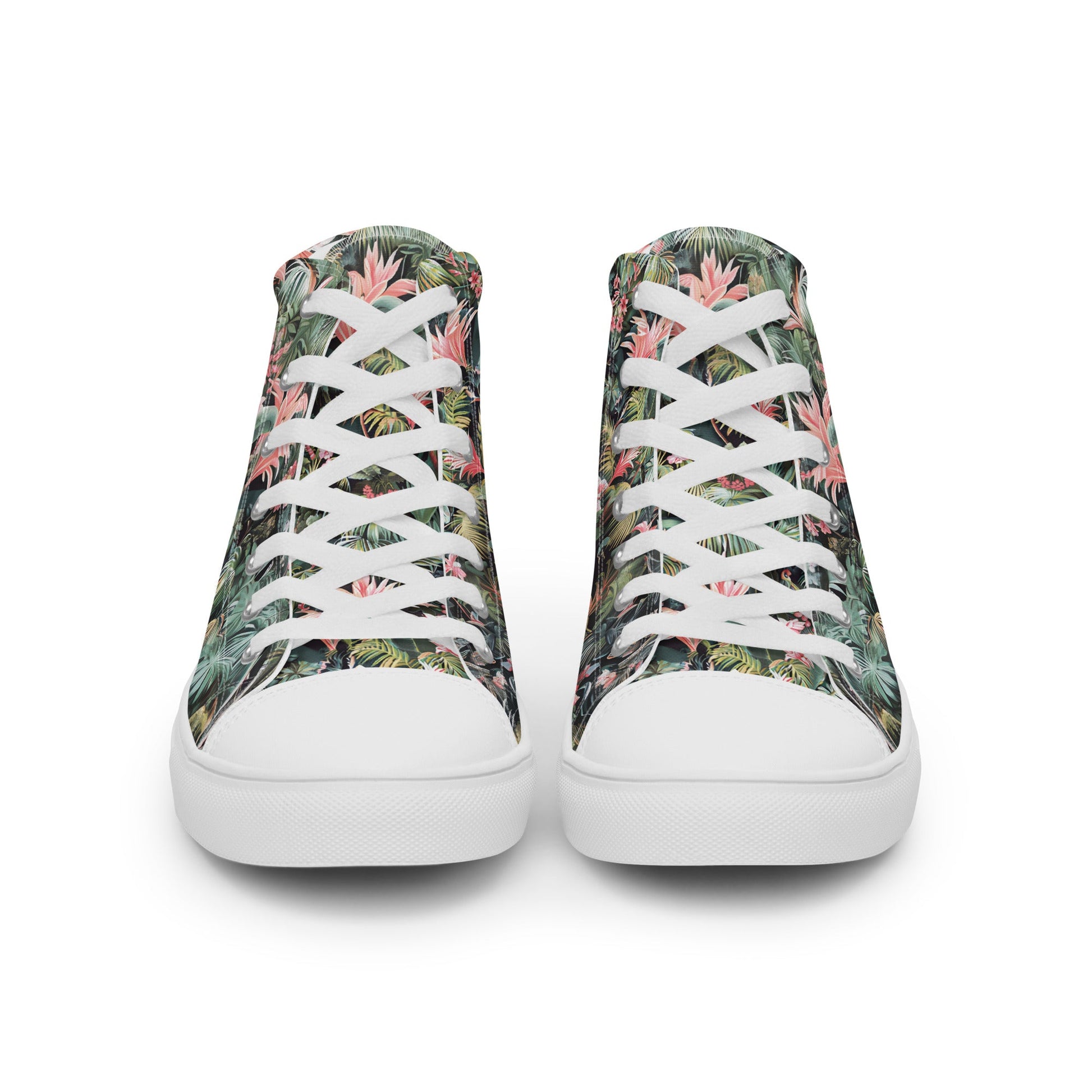Pink Palm Men’s high top shoes - Sola Shoe