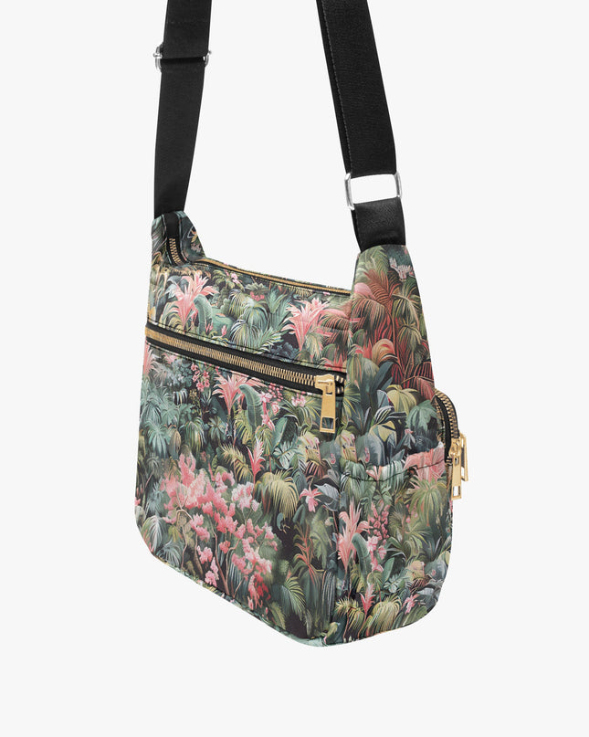 Pink Palm Multi - pocket Crossbody Bag - Sola Shoe