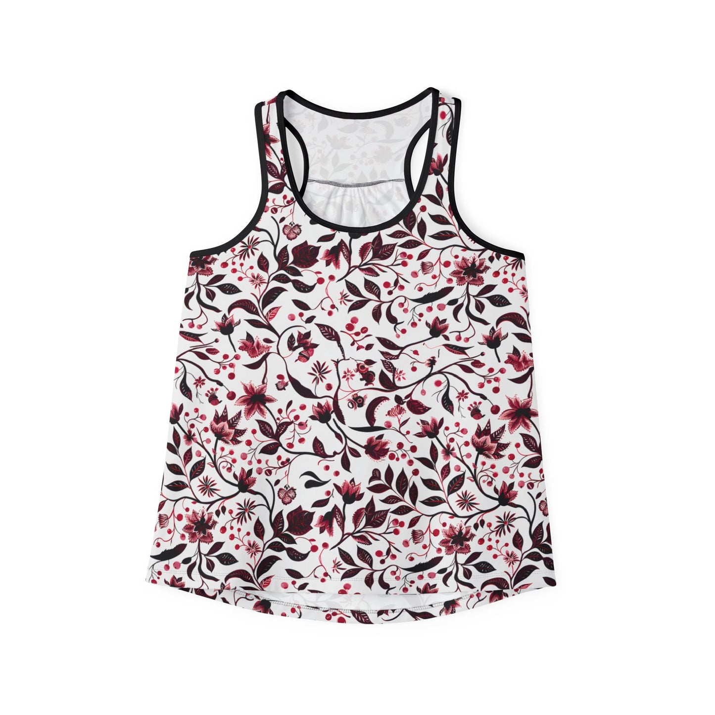 Tank Top Burgundy Flower - Sola Shoe